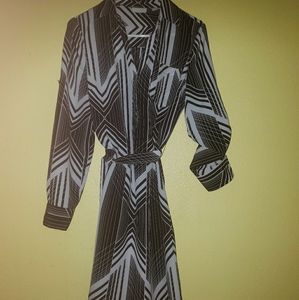 Black and white shirt dress